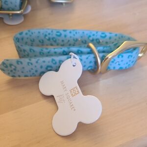 Navy Square Pet Blue Dog Collar